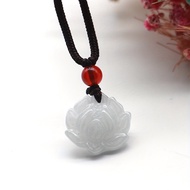 New Style Natural Stone Lotus Pendant Necklace Meaning Good Luck Connecting Pendant