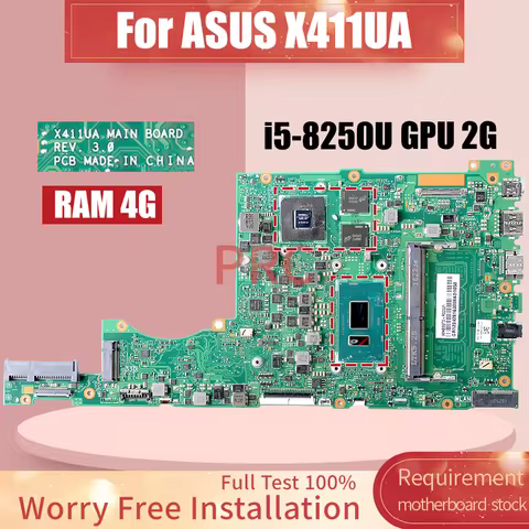 X411UA MAINBOARD For ASUS Vivobook 14 X411U K411UA X411UAS S4000V Laptop Motherboard 60NB0110-MB5021