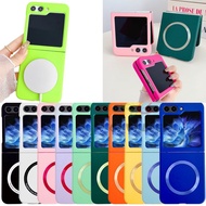 Magnetic Wireless Charging Slim Solid Color Case Cover Samsung Galaxy Z Flip 5 Z Flip 4 Z Flip 3 Utr