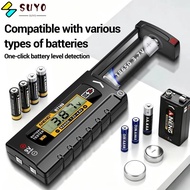 SUYO Battery Level Detector, 1.2V-4.8V High-Precision Digital Battery Tester, Universal Diagnostics 
