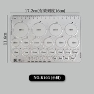 💛Taiwan Ready Stock💛Drawing Template Ruler Kewen Transparent Drawing Circle Template Multi-Oval Pain