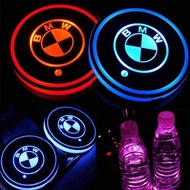 Halloween 2PCS New LED Cup Holder Light Mats Car Coasters For BMW E90 F20 F30 F34 F36 F10 F15 G20 G3