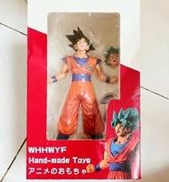 帳號內物品可併單限時大特價  七龍珠Dragon Ball超級賽亞人 約28cm黑髮/ 藍髮悟空WHHYF Hand made Toys巨無霸公仔港版