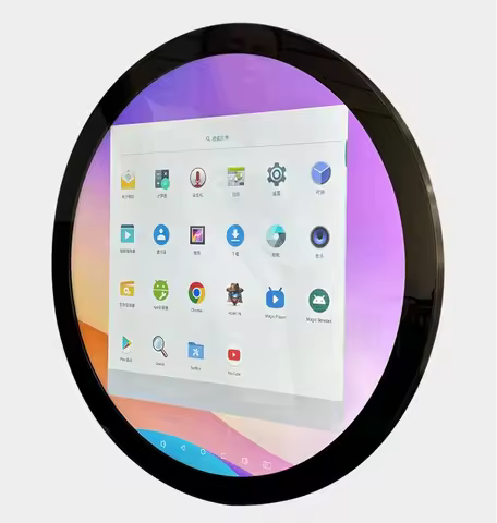 23.6 Inch 1280x1280 Touch LCD Display Android OS Circular Screen Digital Signage for Shop Promotion 