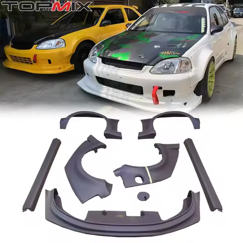 For Honda Civic Type-R EK9 Widebody Carbon Fiber Body Kit (Front Lip, Fender, Arch, Skirt, Bumper Li