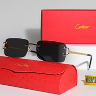 CARTIER Fashion Sunglasses/Frameless Sunglasses/Business Glasses/Metal Frame/Classy All-Match YW