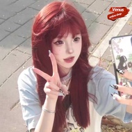 Fast Delivery From Bangkok Red Lace Wig In Front JK 65CM-70CM Very Natural Straight Shape High Quali