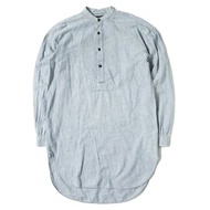 เดรสเชิ้ตลายทางคอปกแบบผูก รุ่น Ikamune จาก RRL มือสอง ไซส์ 2 สีน้ำเงิน