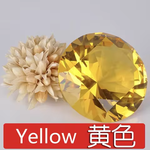 80mm Color Clear Crystal Diamond Shape Paperweight Glass Gem Display Ornament Wedding Home Decoratio