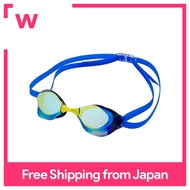 Arena] [WA Approval] Swimming goggles for swimming unisex [AQUAFORCE SWIFT A] Blue × Yellow × Blue (BUYL) Top racing model with anti-fog function SWIPE Fit and functionality AGL-O400M
