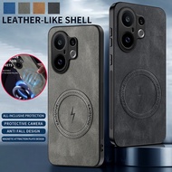 Supports Magnetic Wireless Charging Casing For Vivo X200 Fe X200Fe VivoX200Fe 5G Retro Leather Phone