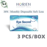 (3 pcs) Horien Eye Secret 38% Monthly Disposable Lens Clear Contact Lenses