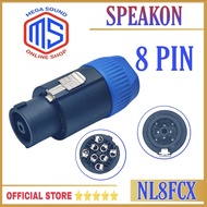 Jack Speakon Speaker 8Pin Jack Spikon 8 PIN BIRU hitam Taiwan