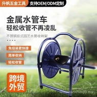 Stainless Steel Garden Water Pipe Car Pipe Winder Garden Pipe Reel Water Pipe Rack Blue Medium Water