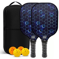 Full Set Pickleball Paddles Fiberglass Lightweight Pickleball Racket Set Pickleball Racquet