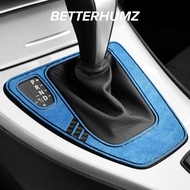 For BMW E90 E92 E93 Series 3 Made of Alcantara Carbon Fiber Gear Shifter Panel Cover Trim Frame Stic