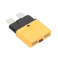 Myhome-sg Yellow Manual Reset Blade Fuse 20A Circuit Breakers 28VDC for Vehicles Low Voltage Yachts 