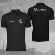 CZ-USA Logo Polo Shirt Soft Cotton Fabric Comfortable To Wear Men And Women Can It. Suitable For Out