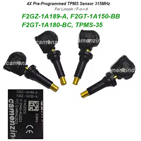 4PCS Programmed 315MHz TPMS Sensor F2GZ-1A189-A TPMS-35 For Lincoln MKX Nautilus Mark LT F2GT-1A150-