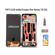 TFT LCD with Frame For OPPO RENO 7Z 5G CPH2343 LCD Display with Touch Screen