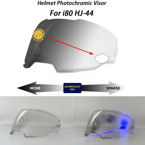 For HJC I80 HJ-44 i80 Helmet Photochromic Visor Face Motorcycle Helmet Shield Lens