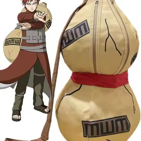 Naruto Sabaku No Gaara Gourd Backpack Canvas Sports Rucksack Cosplay Prop Bag Casual Daily School Tr