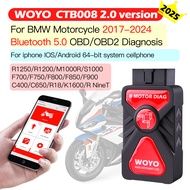 WOYO CTB008 Pro 2.0สำหรับ BMW มอเตอร์ไซค์ OBD2เครื่องอ่านโค้ดยางลบรหัสข้อผิดพลาดสำหรับ BMW R1200 R12