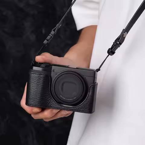 For Ricoh GRIV GR IV Case Handmade Genuine Leather Protective Case GR4 Half Case Vintage Leather Bag
