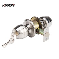 KIPRUN Round Door lock Handle Knobs Lock Stainless Steel Alloy with 3 Key for Bedrooms Living Rooms 