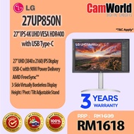 LG (27UP850N) IPS Monitor 4K UHD VESA HDR400 with USB-Type C