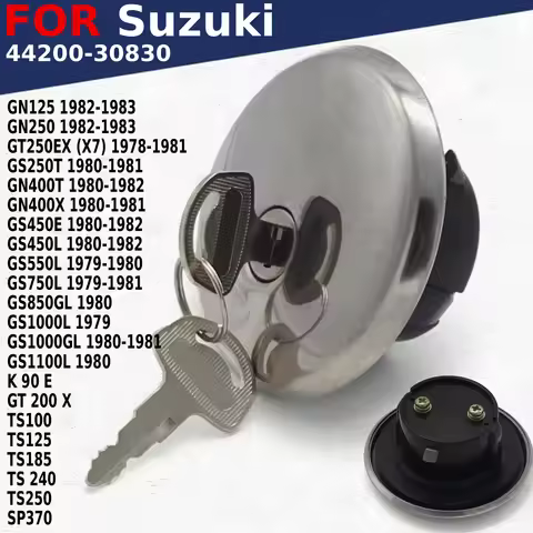 Motorcycle Fuel Tank Cap With Key For Suzuki GS1000/1100L GS1000GL K GT 200 90 E X TS100/125/185/250