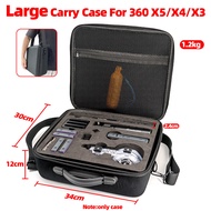 เคสกระเป๋าใส่ Insta360 X5/X4/X3/X2เดียว/X กล้องพาโนรามาคอมโบกันกระแทกเหมาะกับเคสดำน้ำที่มองไม่เห็นกร