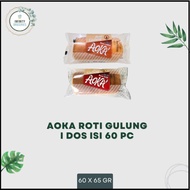 AOKA ROTI GULUNG RASA COKELAT &amp; KEJU 65 GR 1 DOS ISI 60 PC