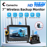 BIFJV Camecho 7 "IPS Car Monitor Wireless Solar Reverse Rear View Camera with Recording function 108