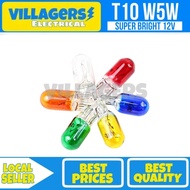 Original T10 Halogen Bulb 12V 5w T10 Bulb Small Lamp Bulb Color T10 Amber Yellow Red Blue Green Purp