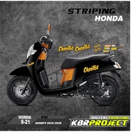 SCOOPY 2014 -2016 striping motor HONDA motor sticker variasi Racing