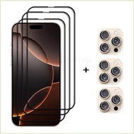 [2025☎New] 6in1 For iPhone 16 Pro Max Tempered Glass iphone 16 Pro Screen Protector Protective Phone