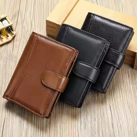 WESTAL Leather Wallet Men's Multi-Function Card Bag Short Money Clip Layer Cowhide Premium Men's Wal