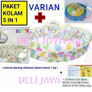 Children's swimming pool Set + float + pump ball and glue (INTEX) Children's rubber pool complete po