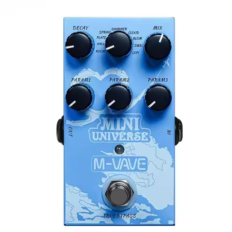 Top-M-VAVE Mini Universe Guitar Effect Electric Guitar Digital Reverb Effects Pedal True Bypass Desi