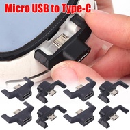 Snap-on Geometric Anti-fall Micro USB To Type-C Adapter - 5W Safe Output Flexible TPE Shell Gaming M