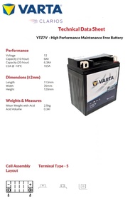 YTZ7V BATTERY GEL (12V8.5AH) NVX V1/ NMAX V1 Original size YUASA 113mm(L) x 70mm(W) x 120mm(H) YUASA