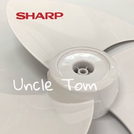 ใบพัดลมยี่ห้อ ชาร์ป SHARP 16 นิ้ว ใส / ขาวทึบ อะไหล่พัดลม Uncle Tom ราคาพิเศษ+++