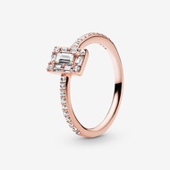 Pandora Sparkling Square Halo Ring Original - ROSEGOLD cincin ori gift