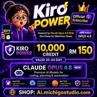 ⚡ KIRO AI PRO SERENDAH RM2.99 | Claude Opus 4.8 Access | AI.michigostudio.com