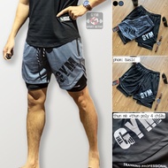 Men's 2-layer gym running pants Shorts sports shorts 2 in 1 (actual photos, videos)