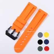 Silicone Watchband Watch Strap 22mm 24mm 26mm Army Green Yellow Black Red Blue Rubber Wristband Sport Waterproof Bracelets