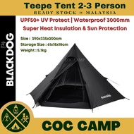 Blackdog Teepe Tent Pyramid Indian Style 2-3 Person Khemah Outdoor Camping