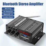 【Free-delivery】 Ak370 12v Mini Power Amplifier Home Car Class D Bluetooth Sound Amplifiers Stereo Bass Audio Amplify Support Fm Mp3 Usb Sd Input