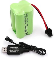 Gecoty® 4.8 V NI-MH Battery, 2400 mAh Rechargeable AA Battery (Not AAA) with SM Plug, Suitable for R